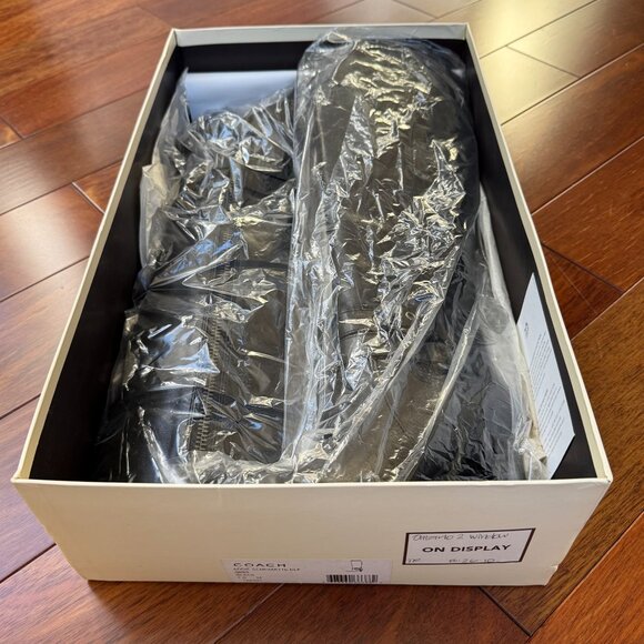 Coach Addie Leather Knee High Boots Black Heeled Side Zip Womens Size 7B - Picture 13 of 15